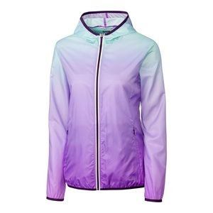 Annika 💜Cutter & Buck Hooded Jacket- Purple and Aqua Ombre EUC!